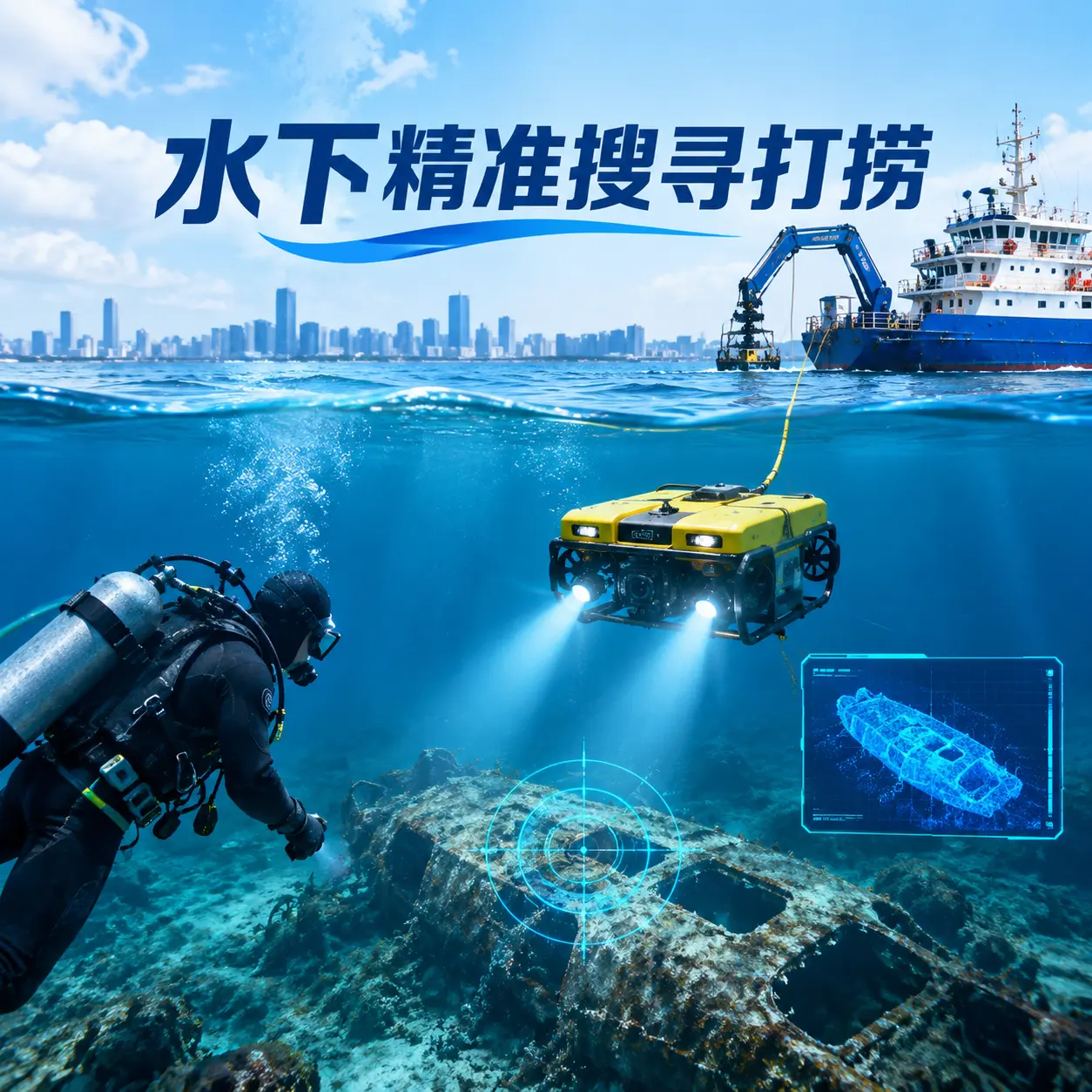 南山水下精准搜寻打捞