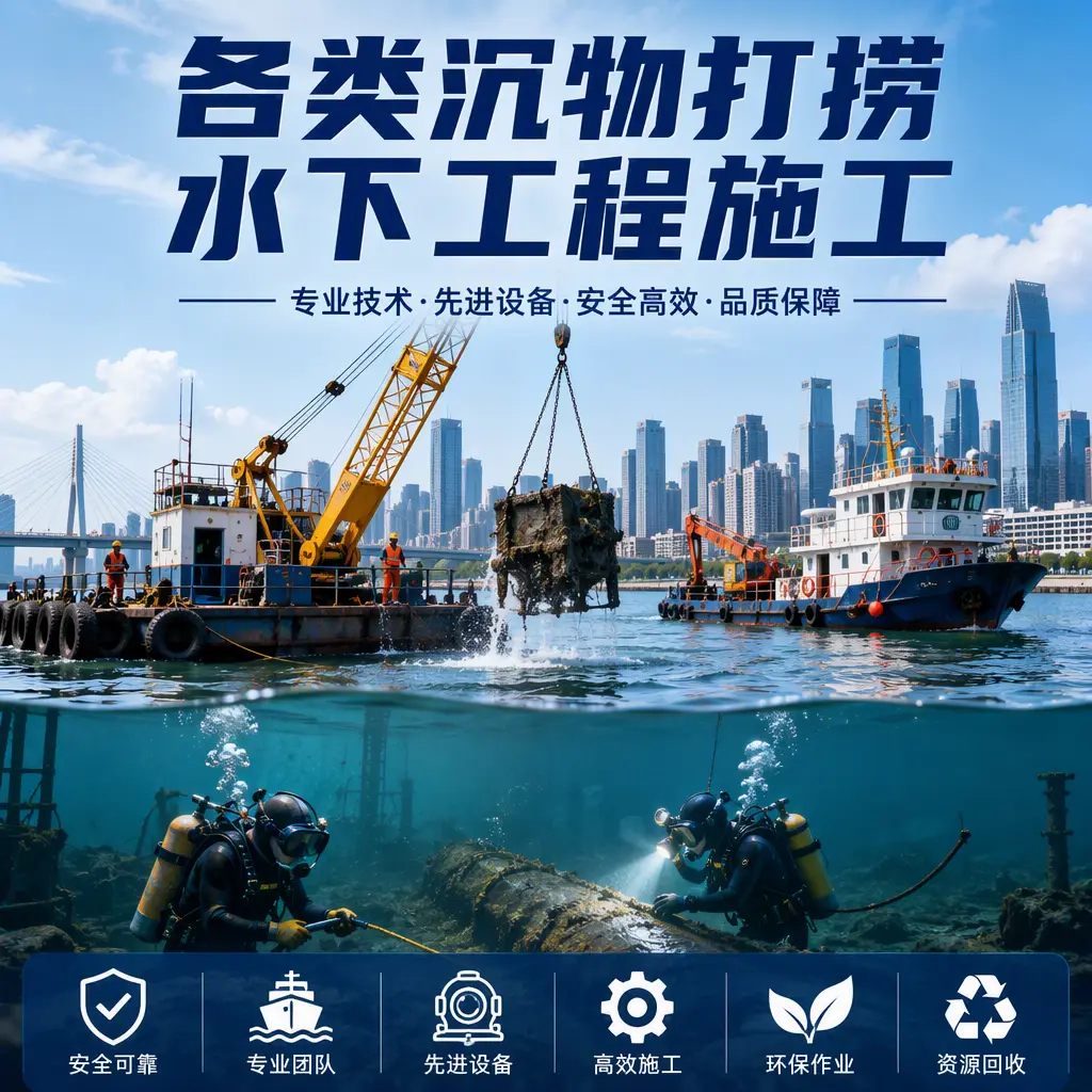 南山各类沉物打捞，水下工程施工